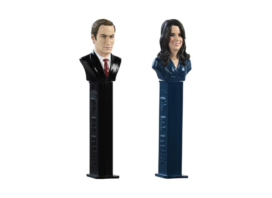 Mit Kate Middleton und ihrem Verlobten Prinz William lässt sich viel Geld verdienen ... Das hat auch die Merchandising-Industrie entdeckt und vermarktet das Paar wo es nur geht. Die beiden sind beispielsweise als Bonbon-Spender erhältlich
