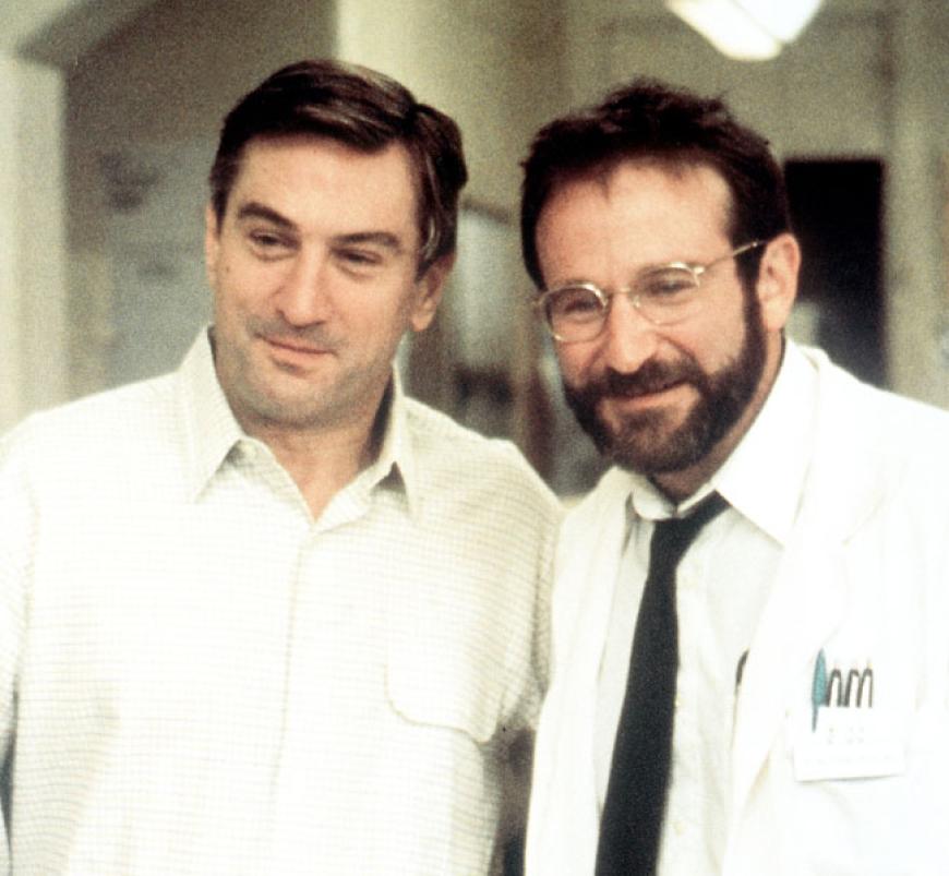 1990 brillierte Williams neben Robert de Niro (l.) im einfühlsamen Film