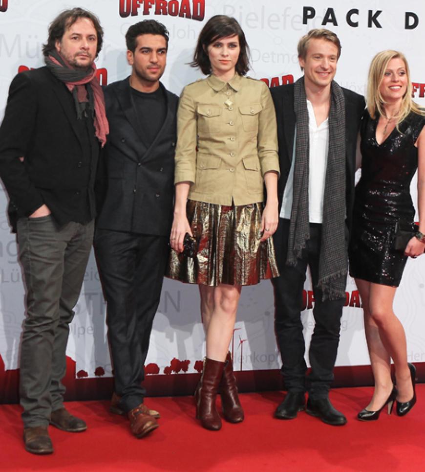 Gruppenfoto! Elmar Fischer (Regisseur), Nora Tschirner, Elyas M'Barek, Max von Pufendorf und Nele Kiper