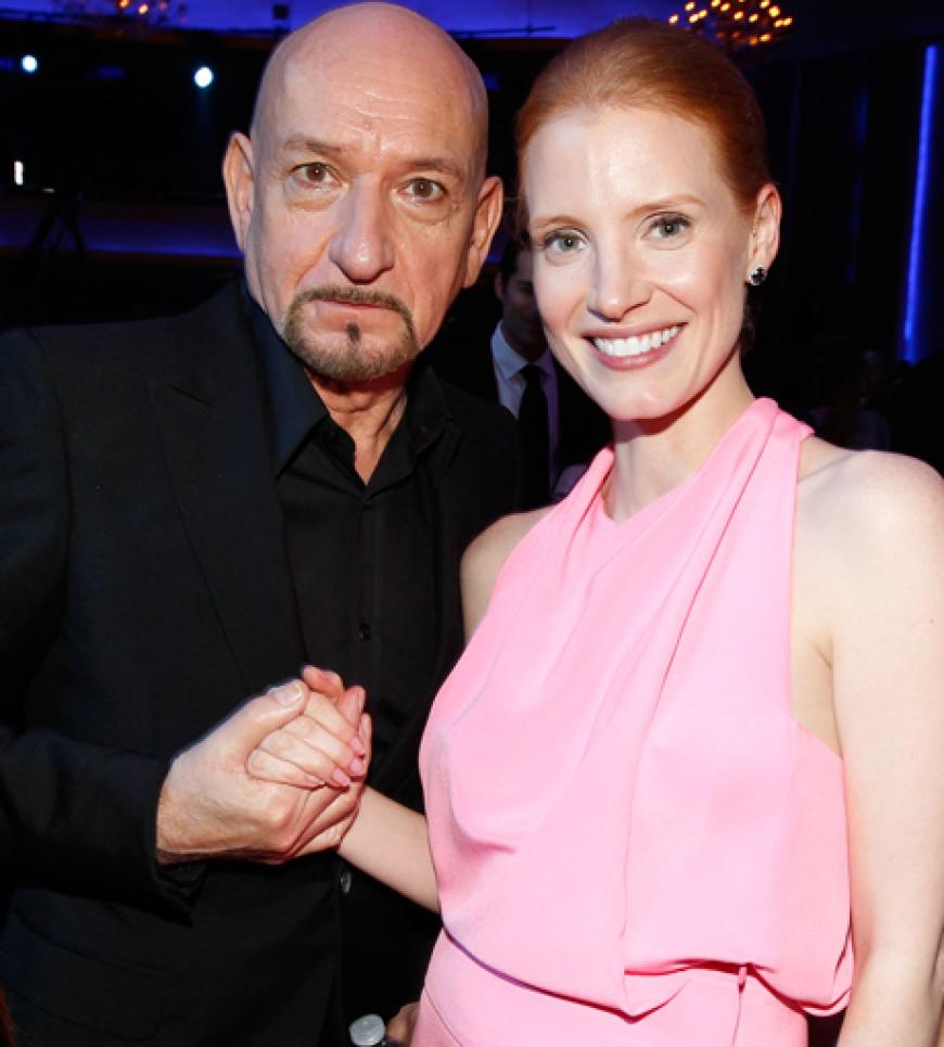 Ben Kingsley und Jessica Chastain hielten Händchen