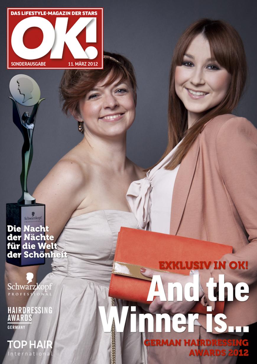 Einmal im Leben das Cover der OK! zieren! Für die Gäste des „German Hairdressing Award 2012“ wurde dieses Traum Wirklichkeit. Jeder Gast des Gala-Abends konnte an einem persönlichen OK! Fotoshooting teilnehmen - und die tollen Ergebnisse sehen Sie hier! Viel Spaß beim Durchklicken!