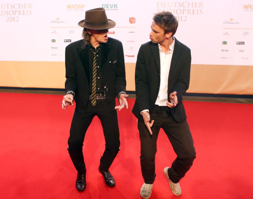 Ebenso gut drauf: Udo Lindenberg und Clueso (