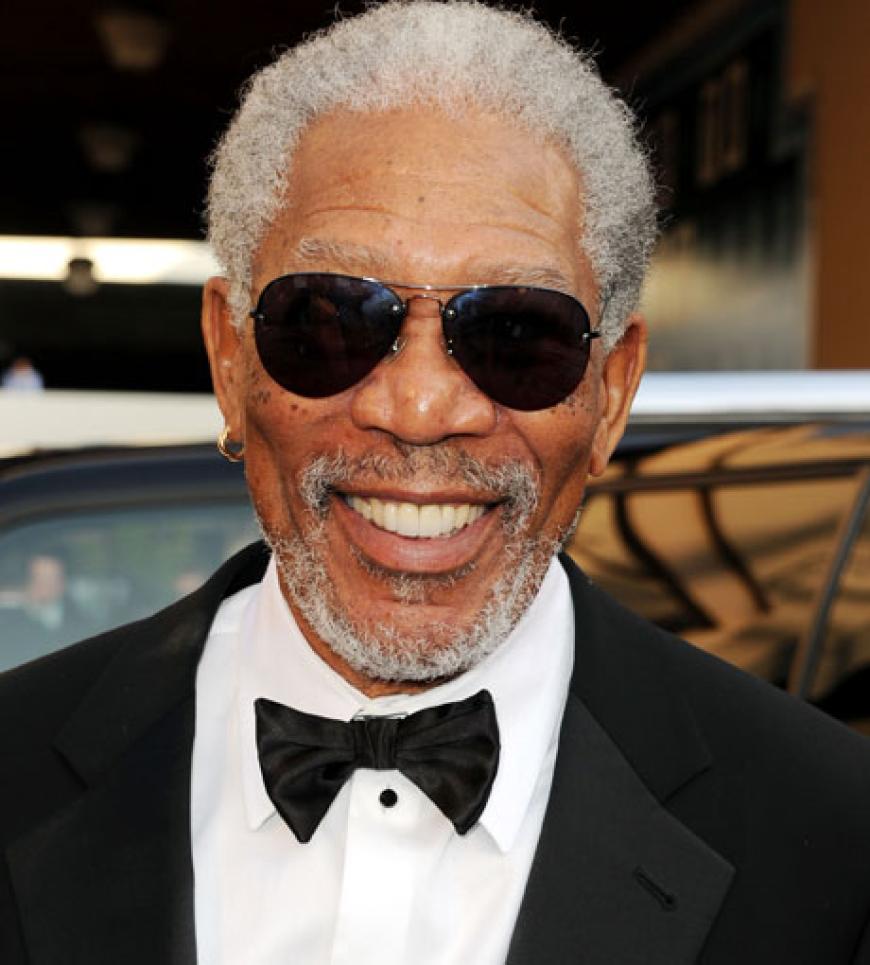Strahlte bis über beide Ohren - Morgan Freeman