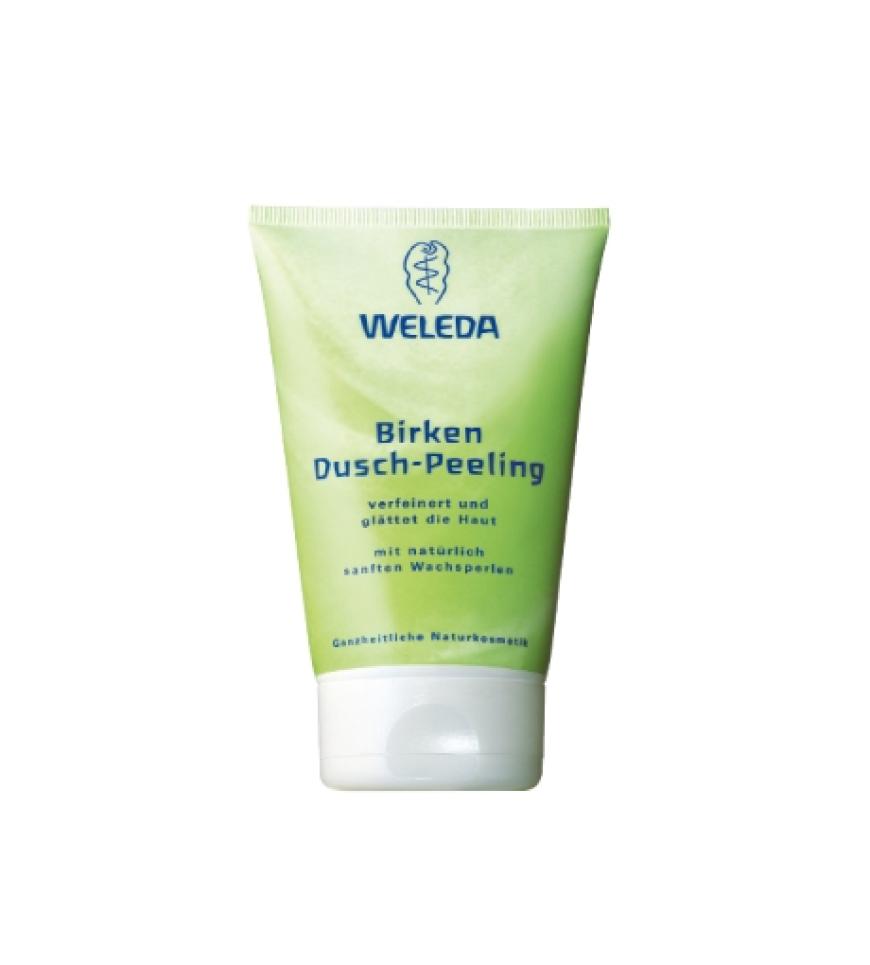 Dusch-Peeling: Glättet und
reinigt: Birken Dusch-´Peeling von Weleda,
150 ml
ca. 7 Euro