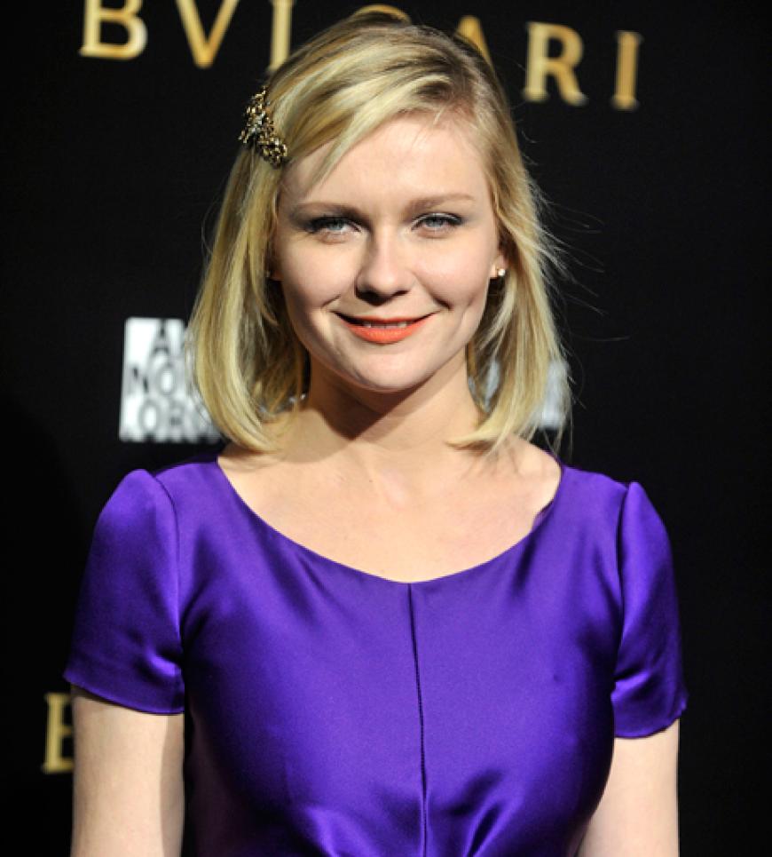 Kirsten Dunst strahlte in Violett