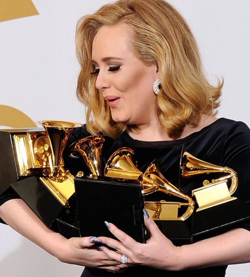 Unglaublich: Adele war sechs Mal nominiert - und räumte alle Preise ab. Glückwunsch!