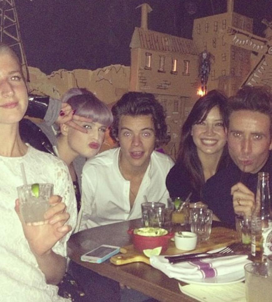 Alle umschwärmen Harry Styles von One Direction! Hier feiert Kelly Osbourne, Daisy Lowe & Nicholas Grimshaw Pixie Geldofs Geburtstag