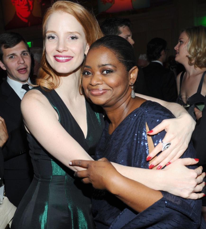 Kuschelalarm bei Jessica Chastain und Octavia Spencer