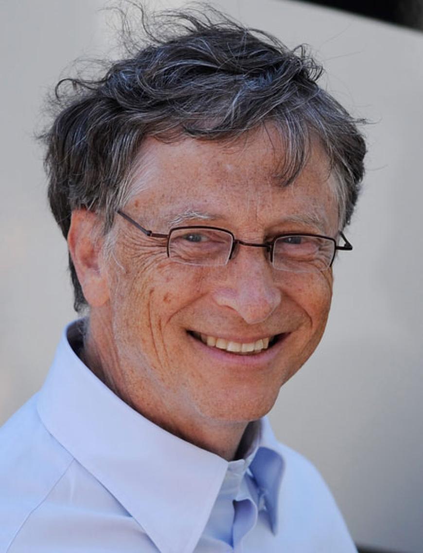 Nicht nur der reichste Mann der Welt, sondern auch ein prominenter Linkshänder: Microsoft-Gründer Bill Gates