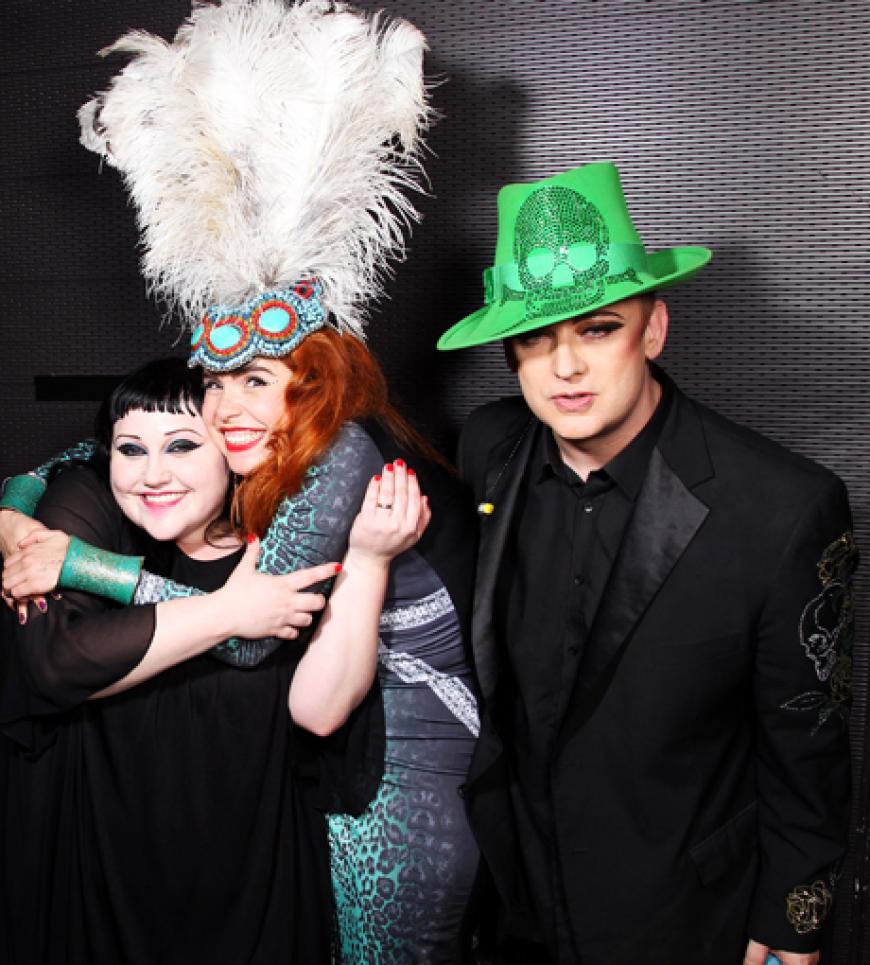 Beth Ditto, Paloma Faith und Boy George freuten sich über ihr Treffen