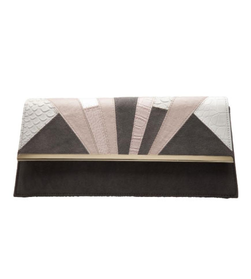 Angewandte Geometrie Clutch im Patchwork-Stil von Primark, ca. 7 Euro