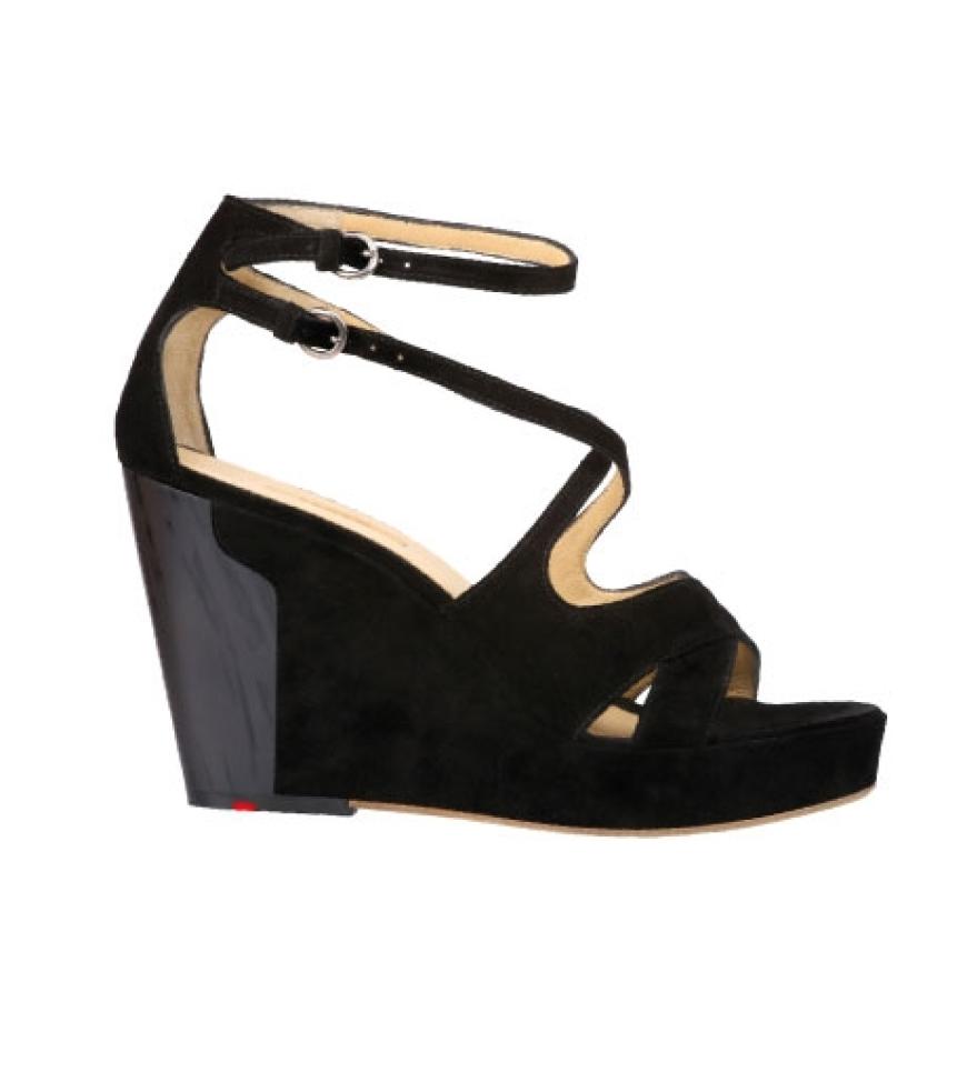 Kunstvolle Plateau-Wedges aus Veloursleder von Lloyd, ca. 140 Euro