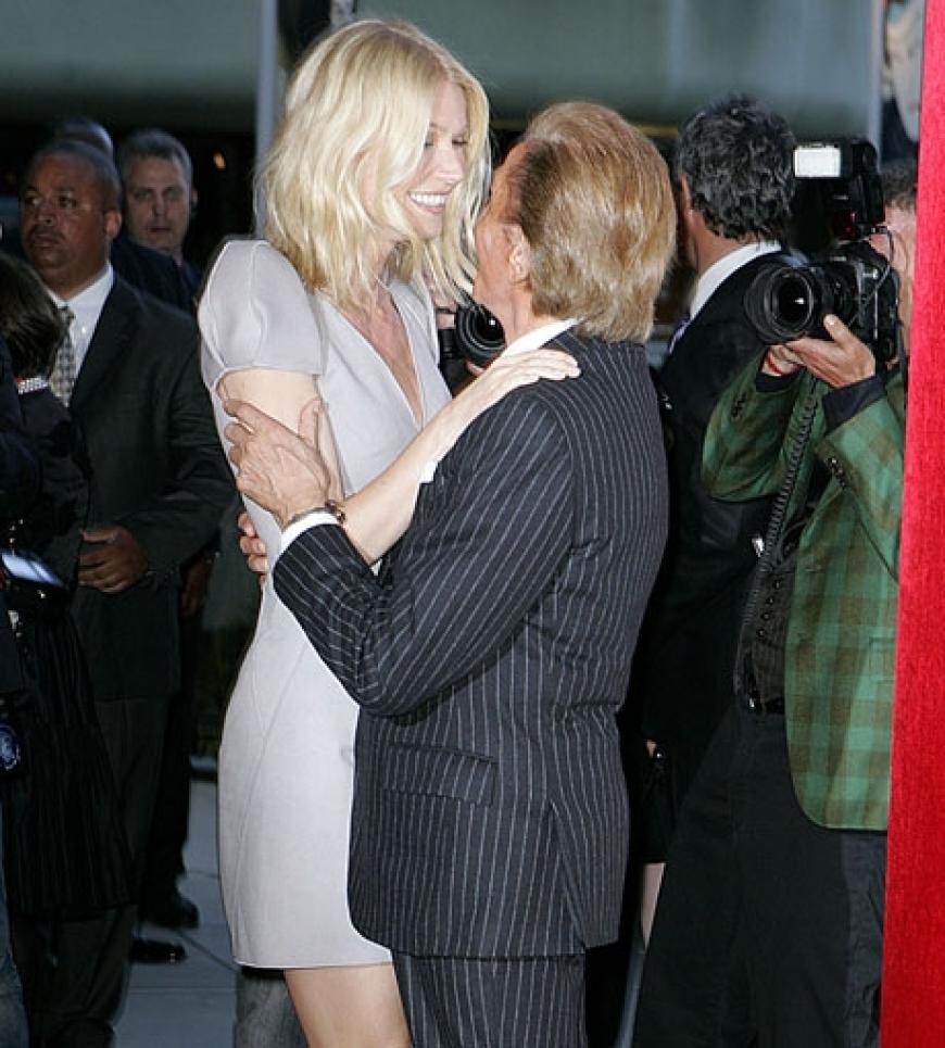 Herzliche Begrüßung: Schauspielerin Gwyneth Paltrow und Valentino