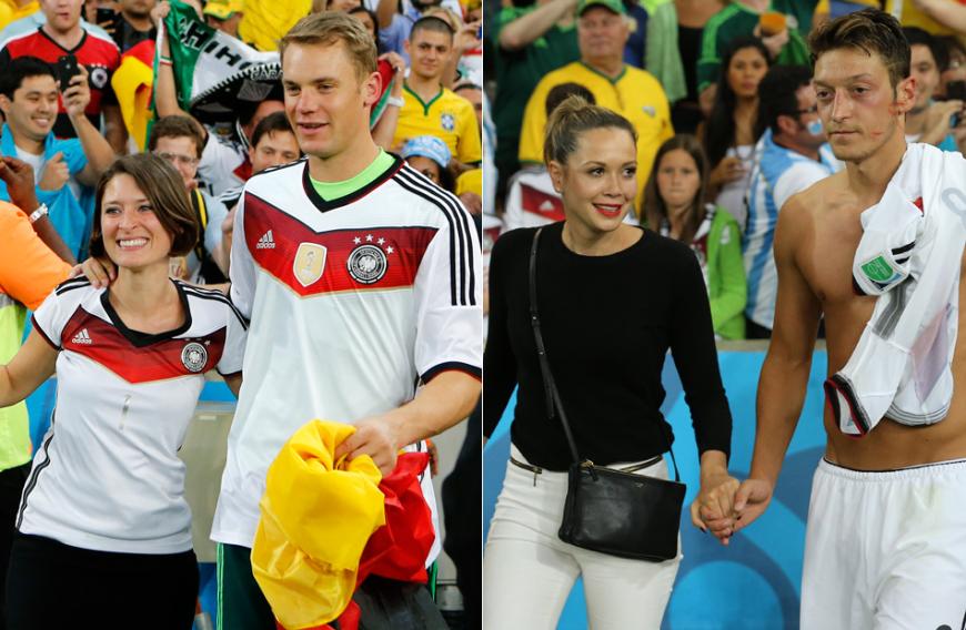 Weltmeister im Trennungsfieber: Kathrin Gilch, Manuel Neuer, Mandy Capristo und Mesut Özil (v.l.)