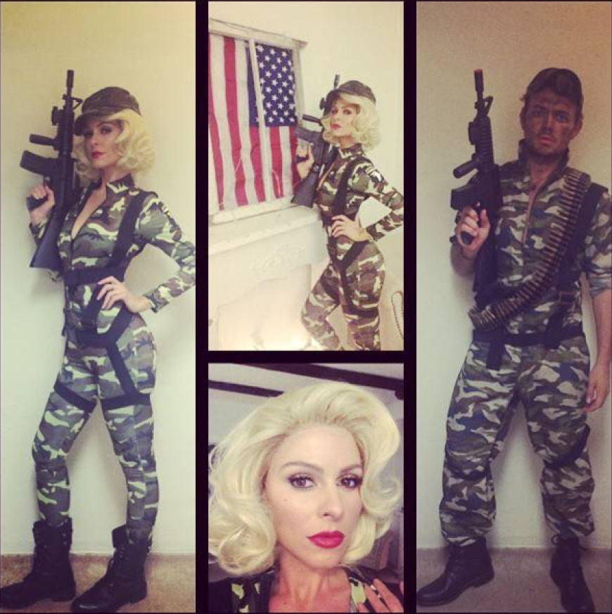 Schauspielrin Maria Menous im Militär-Look. Ganz schön sexy gefährlich!