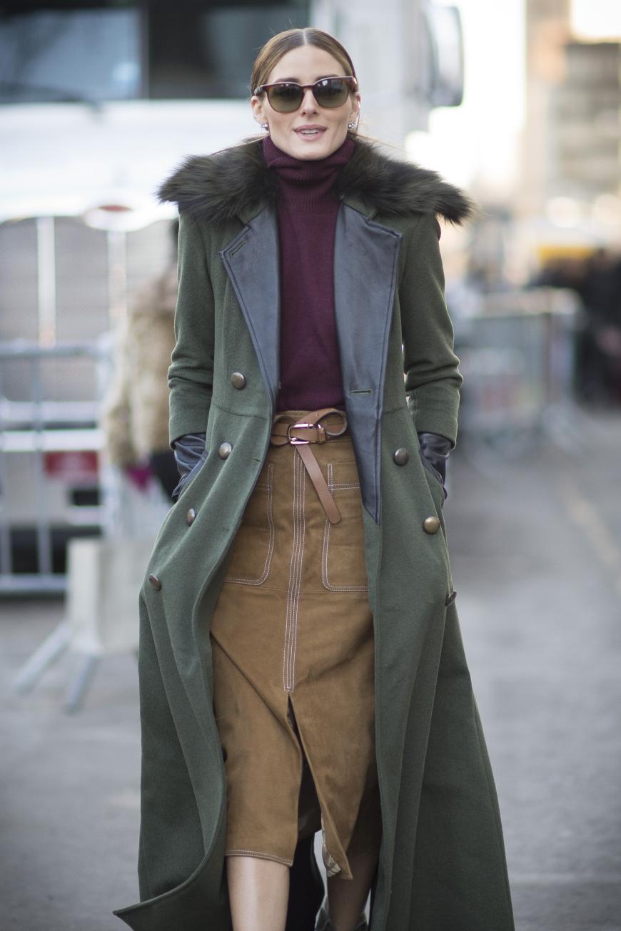 Sie hat's mal wieder geschafft: Stilikone Olivia Palermo, 28, trug während der New Yorker Fashion Week einen Wildlederrock des britischen Highstreet-Labels Marks & Spencer und entfachte damit akutes Haben-wollen-Fieber bei uns.