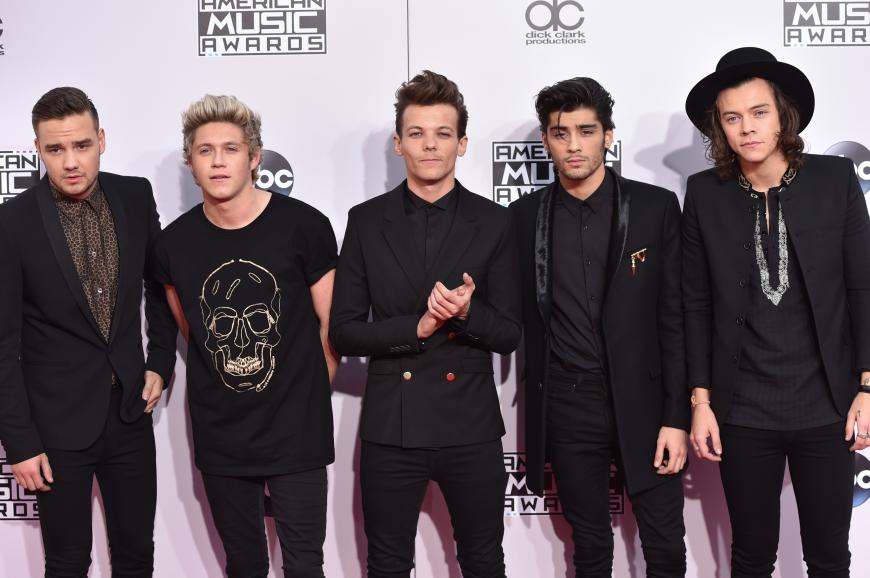 Jetzt werden die übrigen Jungs zu viert weitermachen (V. l. n. r. Liam Payne, Niall Horan, Louis Tomlinson, Zayn Malik, Harry Styles)