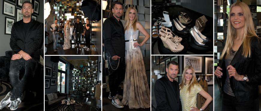 INfashion-Modertorin Tanja Bülter sieht im von Michael Michalsky gestylten Metallic-Outfit umwerfend aus