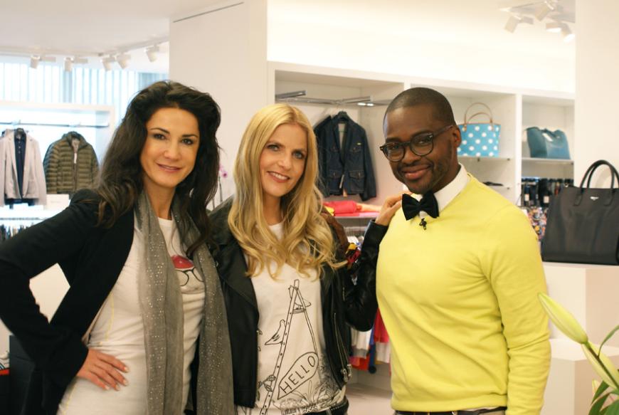Im Auftrag der Mode: Schauspielerin Mariella Ahrens, Moderatorin Tanja Bülter und Stylist Sean St.Lewis