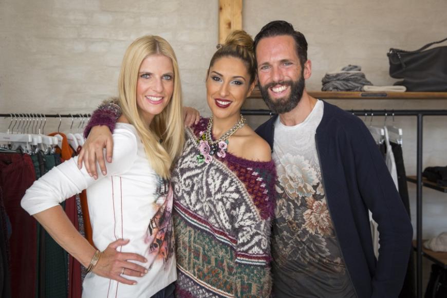 Dreamteam: Tanja Bülter, Senna Guemmour und Stylist Marcello Concilio