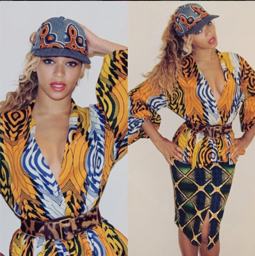 Nur eine Queen Bey kann diesen krassen Mustermix noch superheiß aussehen lassen.