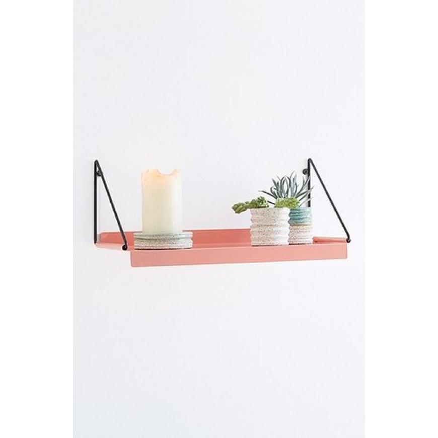 Stummer Diener: Wandregal aus Metall in Korallenrot von Urban Outfitters, 29 Euro