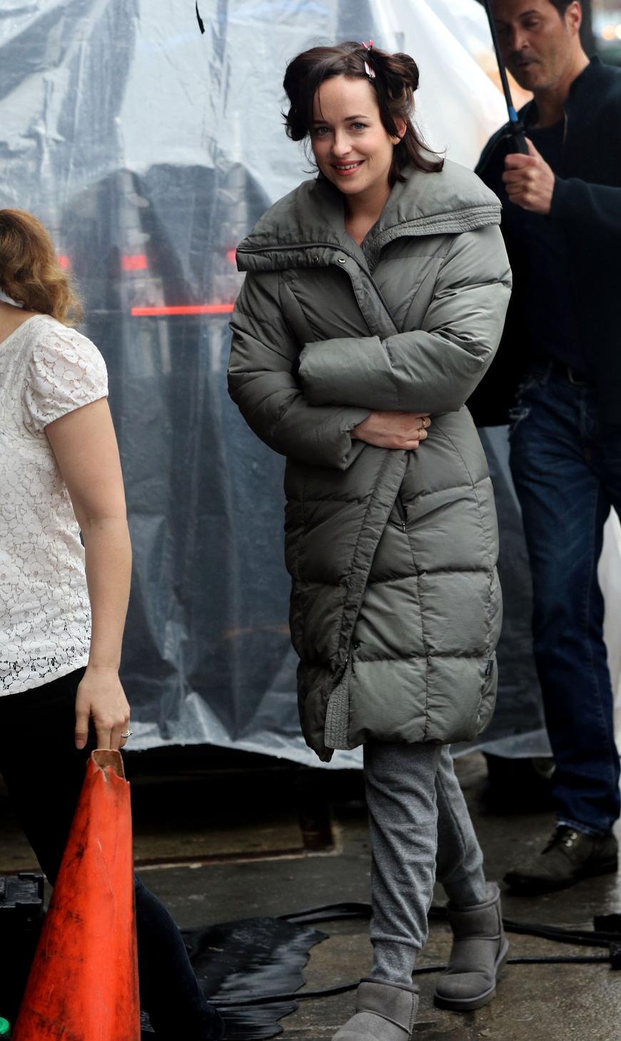 Dakota Johnson am Set von