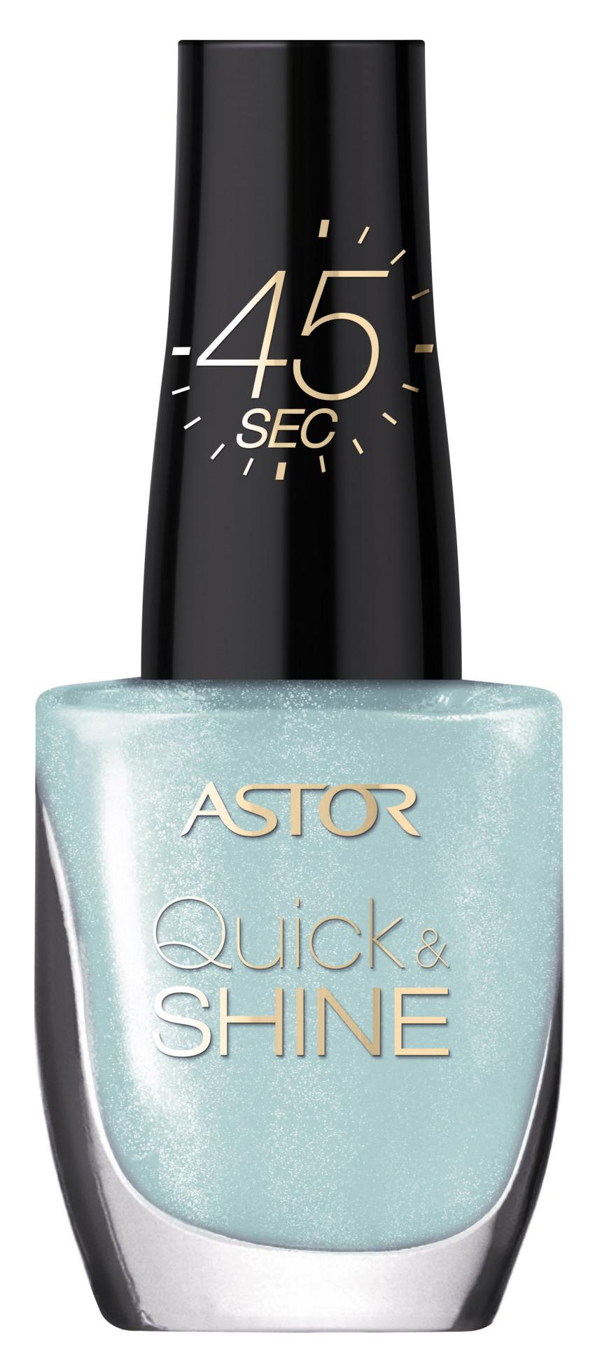 Schnell trocknend: „Quick & Shine“ von Astor, in „Alluring Blue“, ca. 4 Euro