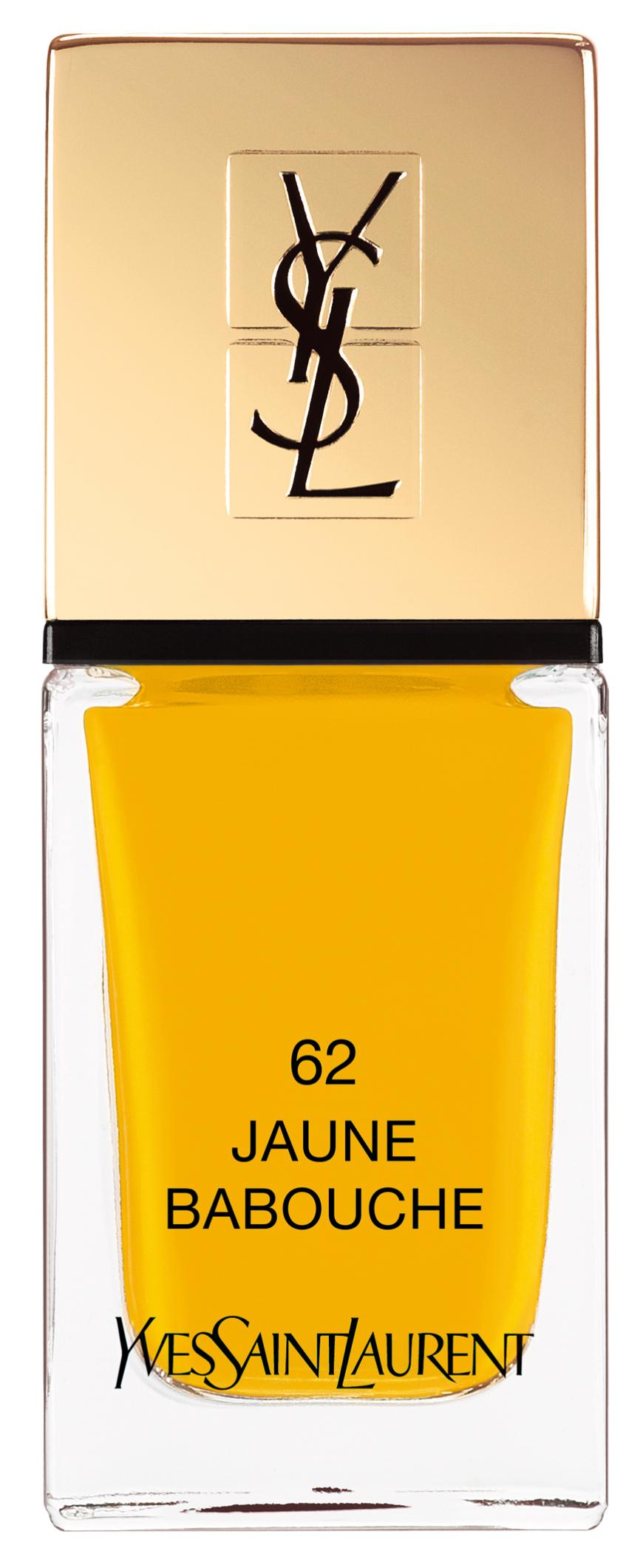 Sonnig: „La Laque Couture“ von YSL, in „Jaune Babouche“, ca. 25 Euro