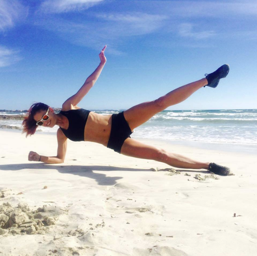 Fiona Erdmann hat sichtlich Spaß an dem Training auf Mallorca.