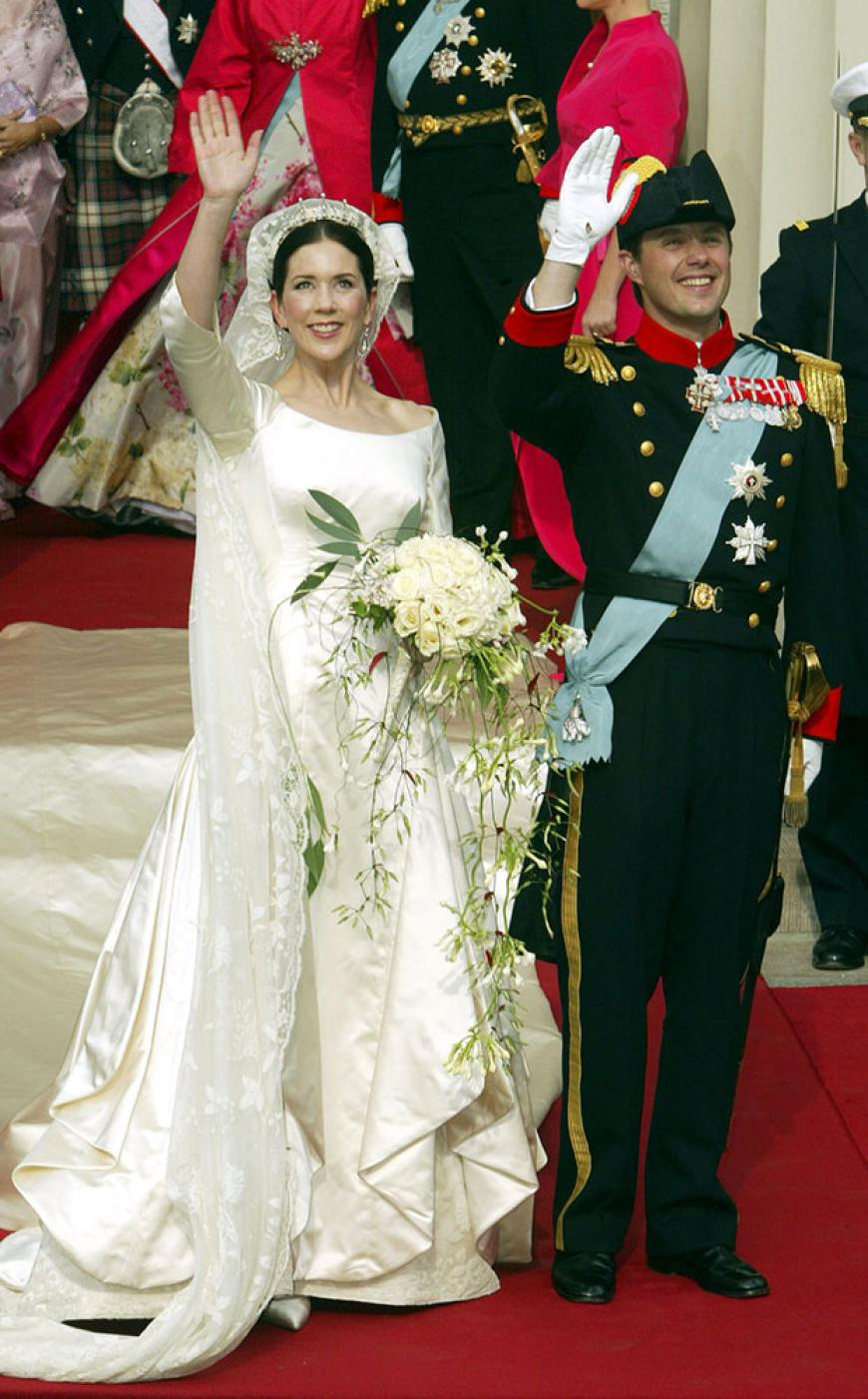 Mary & Kronprinz Federik zu Dänemark heirateten am 14. Mai 2004.