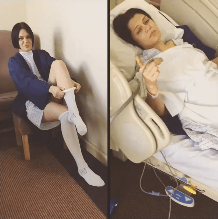 Jessie J sendet ihren Fans eine Nachricht aus dem Krankenhaus.