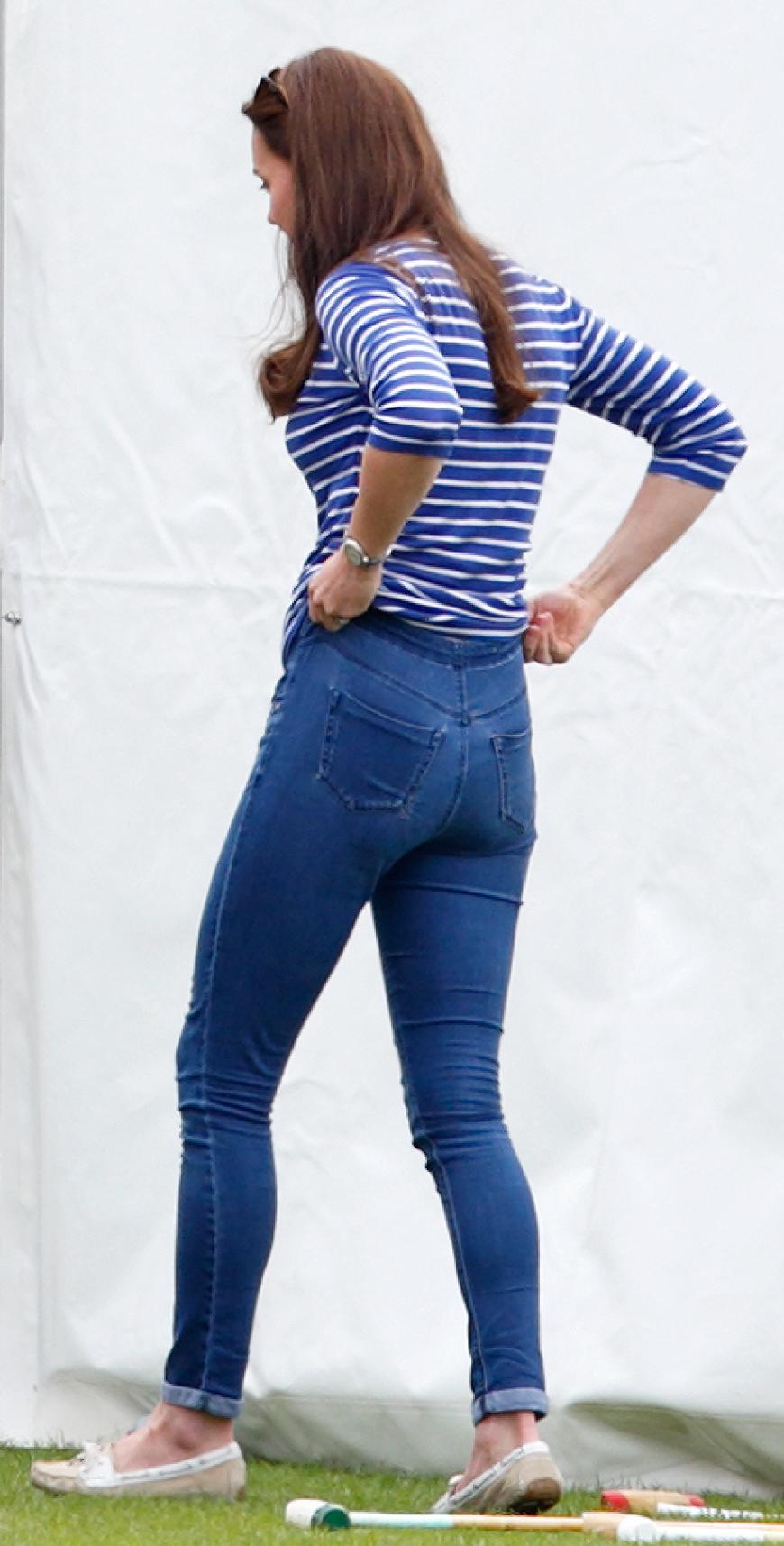 Immer lieber Jeans mit Stretch Anteil wählen - wie Herzogin Kate. Sie macht aber auch alles richtig...