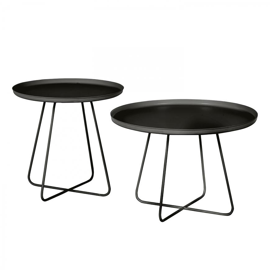 Beistelltisch in Schwarzmetallic