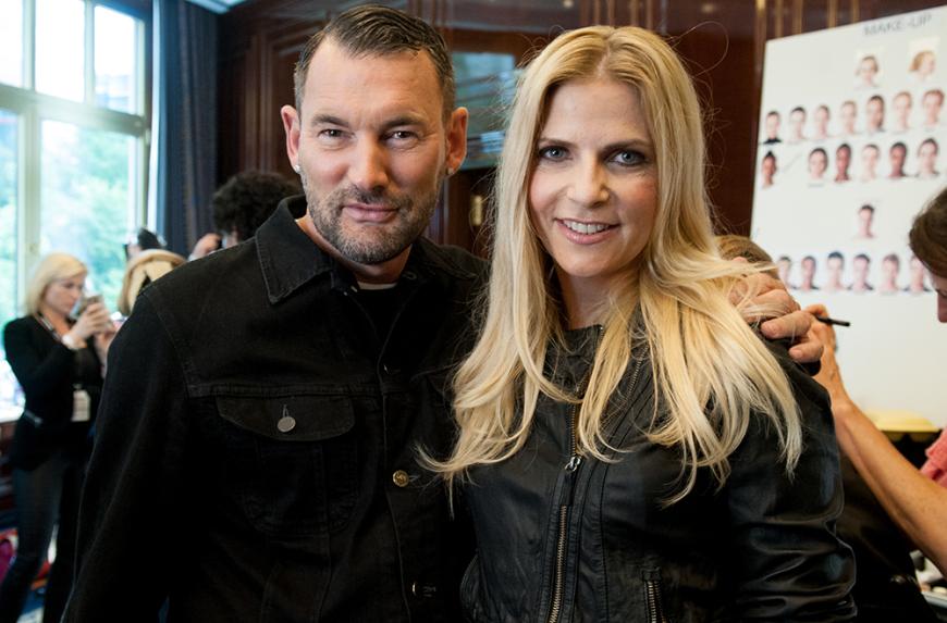 Designer Michael Michalsky mit INfashion-Moderatorin Tanja Bülter