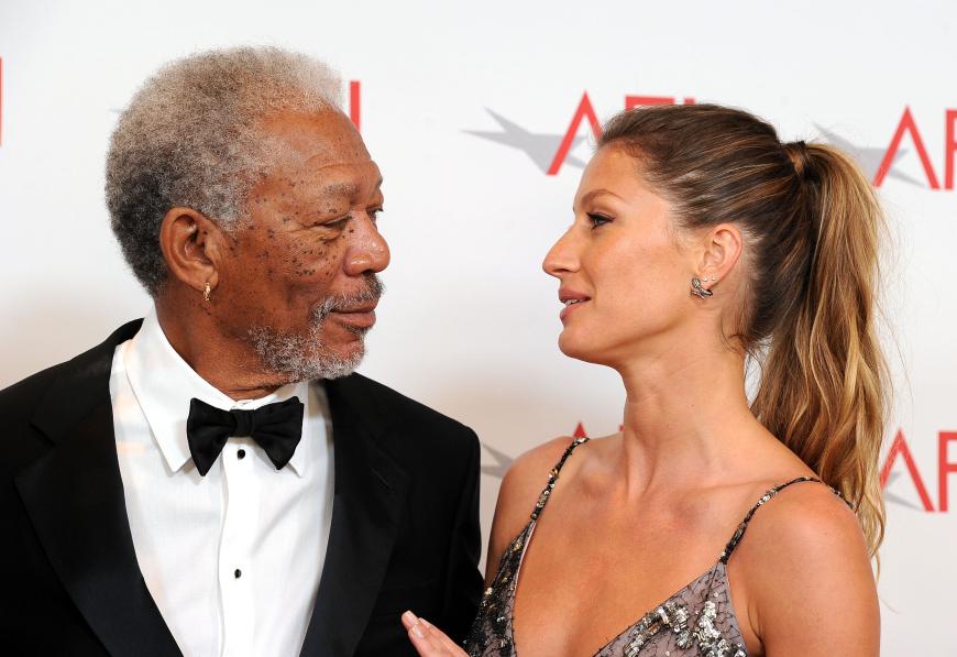 Selbst in Hollywood-Kreisen ist Gisele Bündchen mittlerweile angekommen - hier mit Morgan Freeman!