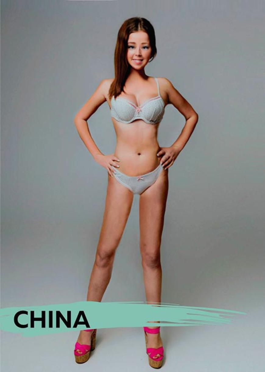 Schockierend dünn: Mit einem Gewicht von 46,3 Kilogramm und einem BMI von 17 ist das Idealbild der chinesischen Frau leider als krankhaft dünn zu bezeichnen!