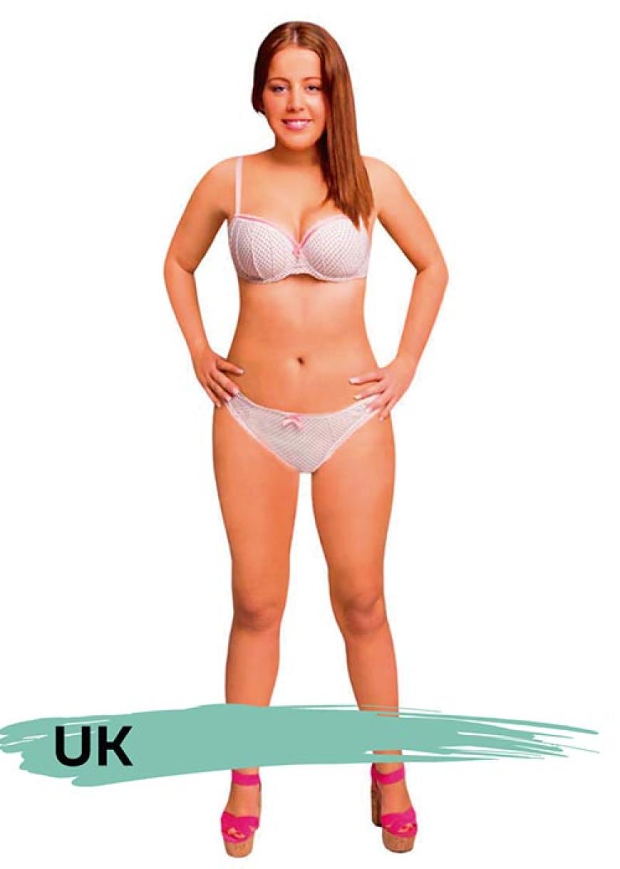 Die Briten lieben es offenbar auch eher schlank. Nur 57,2 kg sollte eine Frau hier bestenfalls wiegen. Ob das der Realtität entspricht?