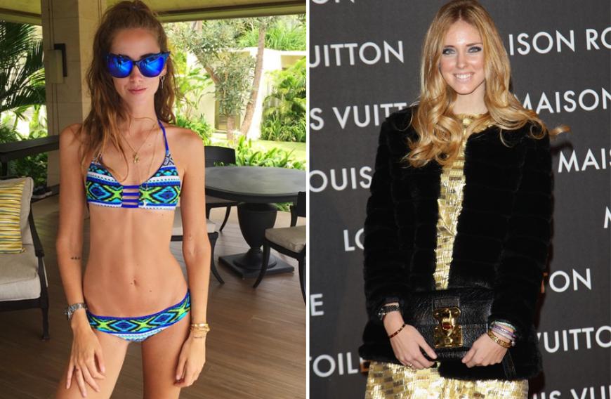 Zwischen diesen beiden Bildern von Chiara Ferragni liegen drei Jahre - und etliche Kilos.