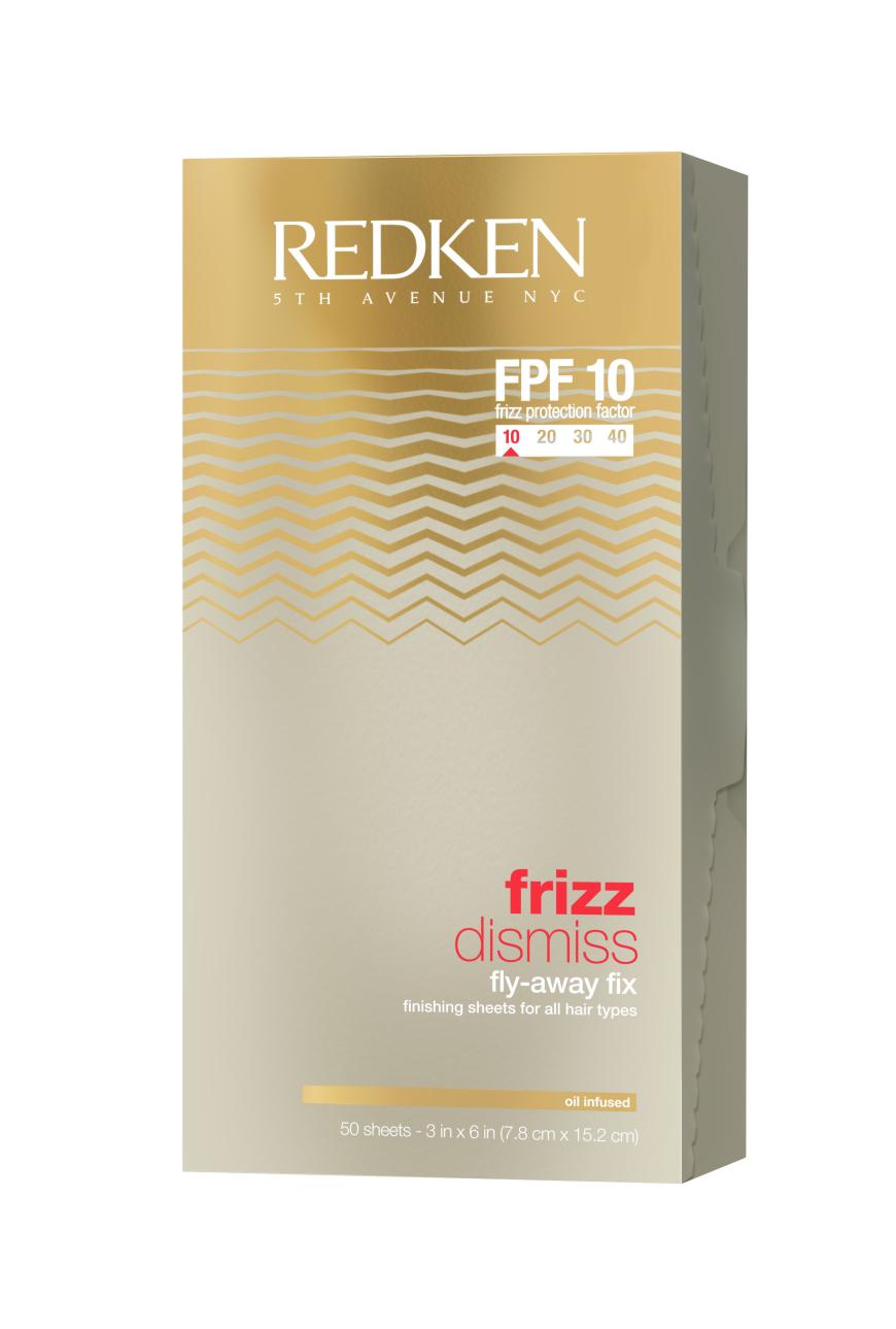 „Frizz Dismiss Fly Away Fix“-Tücher von Redken, ca. 15 Euro, beim Friseur