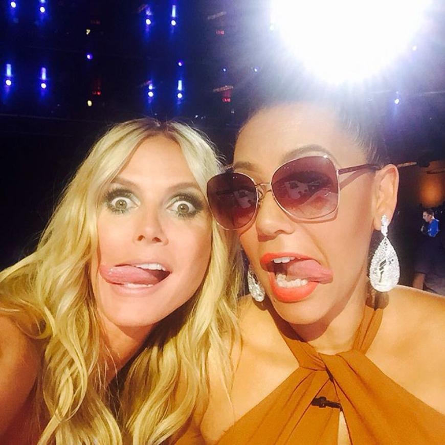 Ein bisschen Spaß muss sein! Heidi Klum und Mel B bei