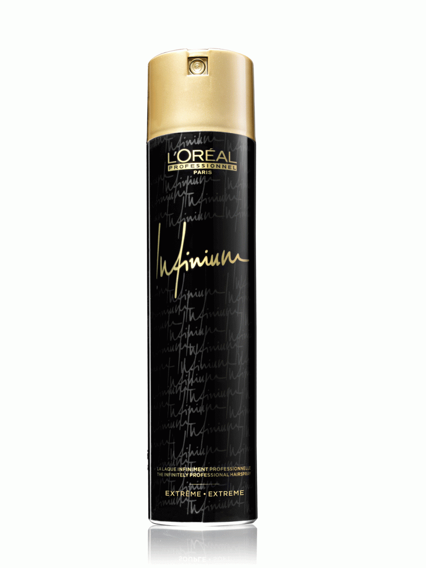 „Infinium Extreme“-Haarspray von L‘Oréal Professionnel, ca. 12 Euro, beim Friseur