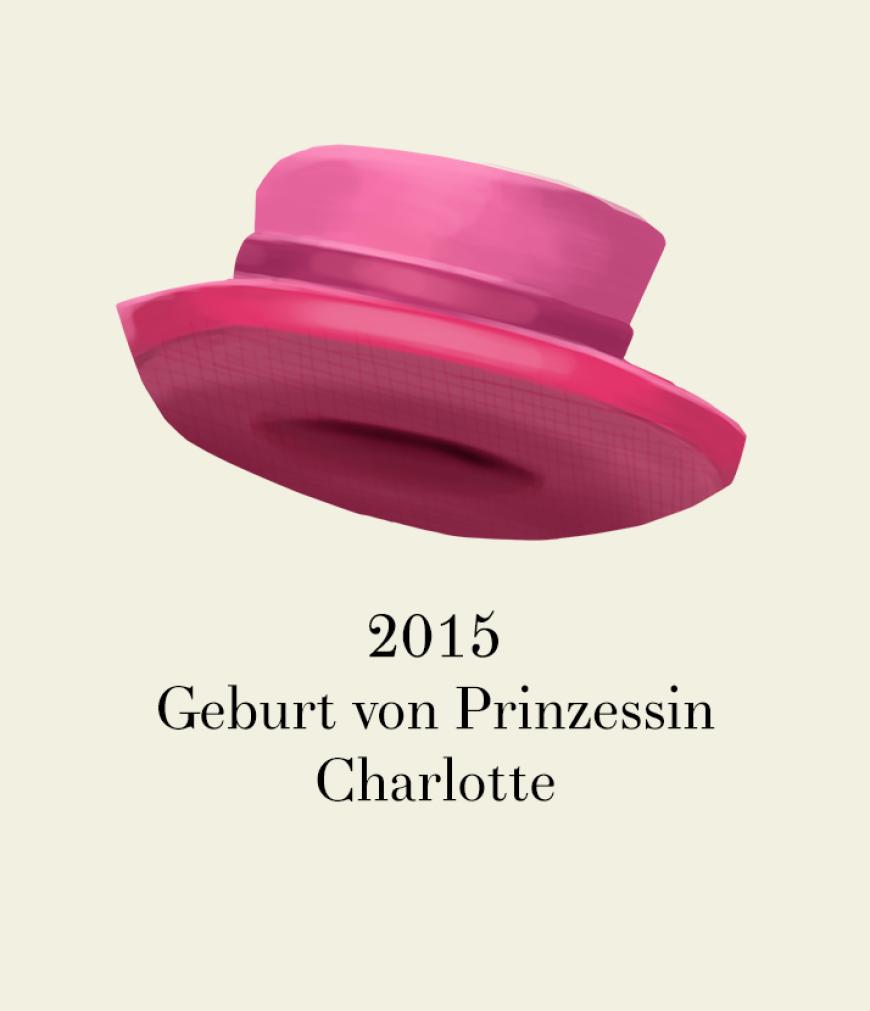 Zur Geburt von Charlotte zeigte sich die Queen dann in knalligem Pink