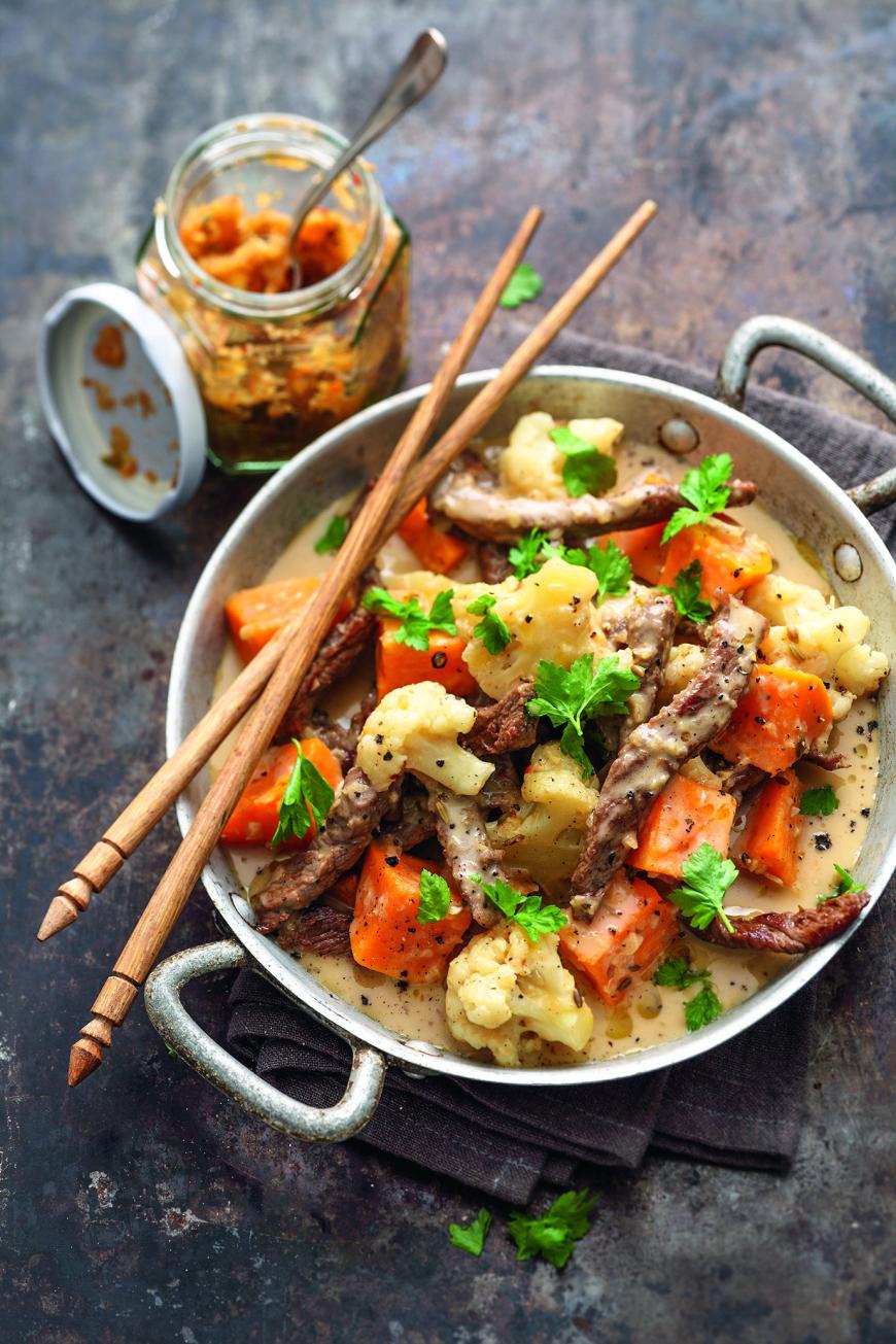 Süßkartoffel-Rindfleisch-Eintopf