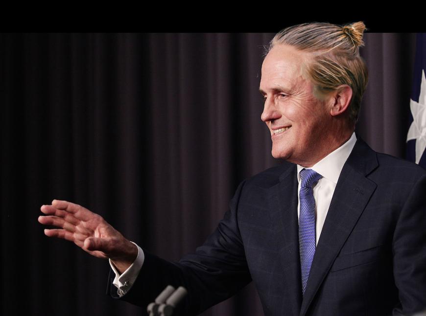 Auch gelungen! Malcolm Turnbull mit Man Bun.