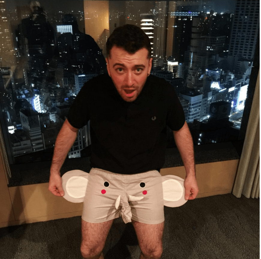 Elefanten-Look! - Sam Smith zeigt sein tierisches Unterteil.