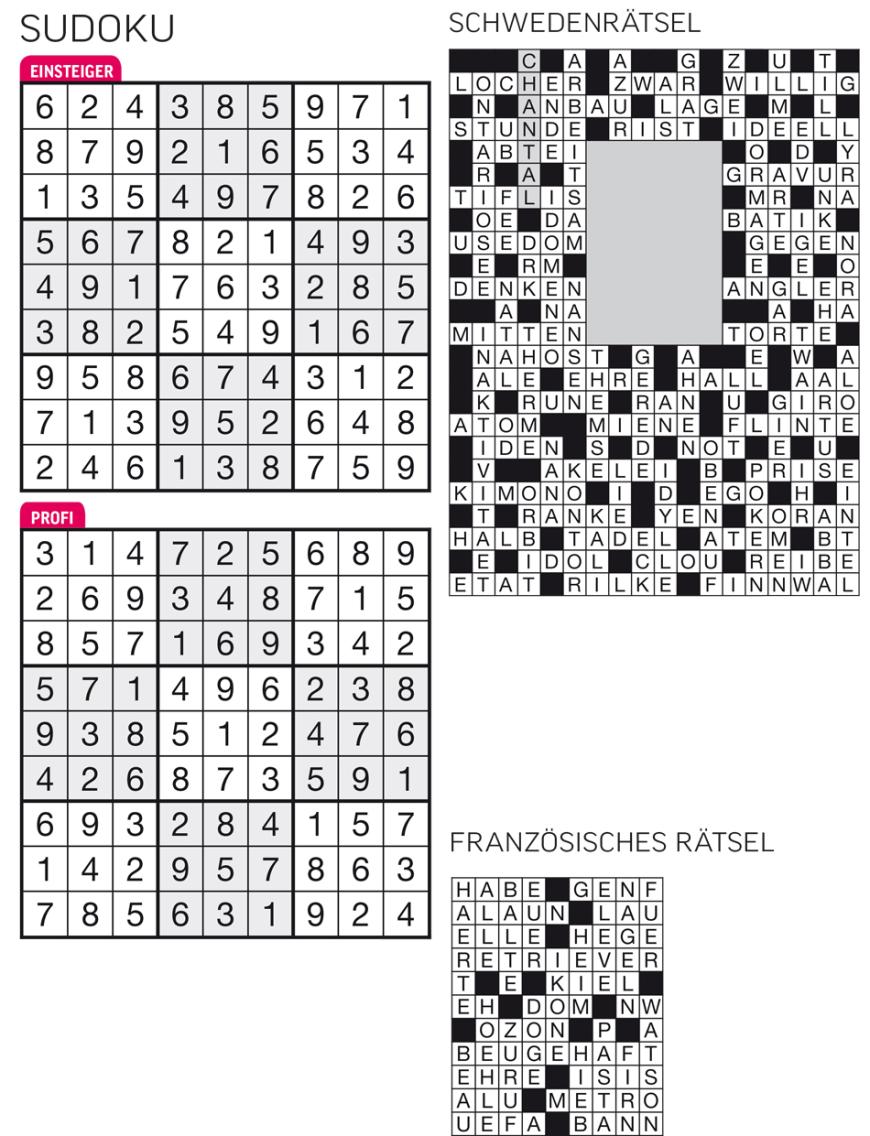 Sudoku- und Rätselauflösung ab Magazin 01/2015 - Bild 135