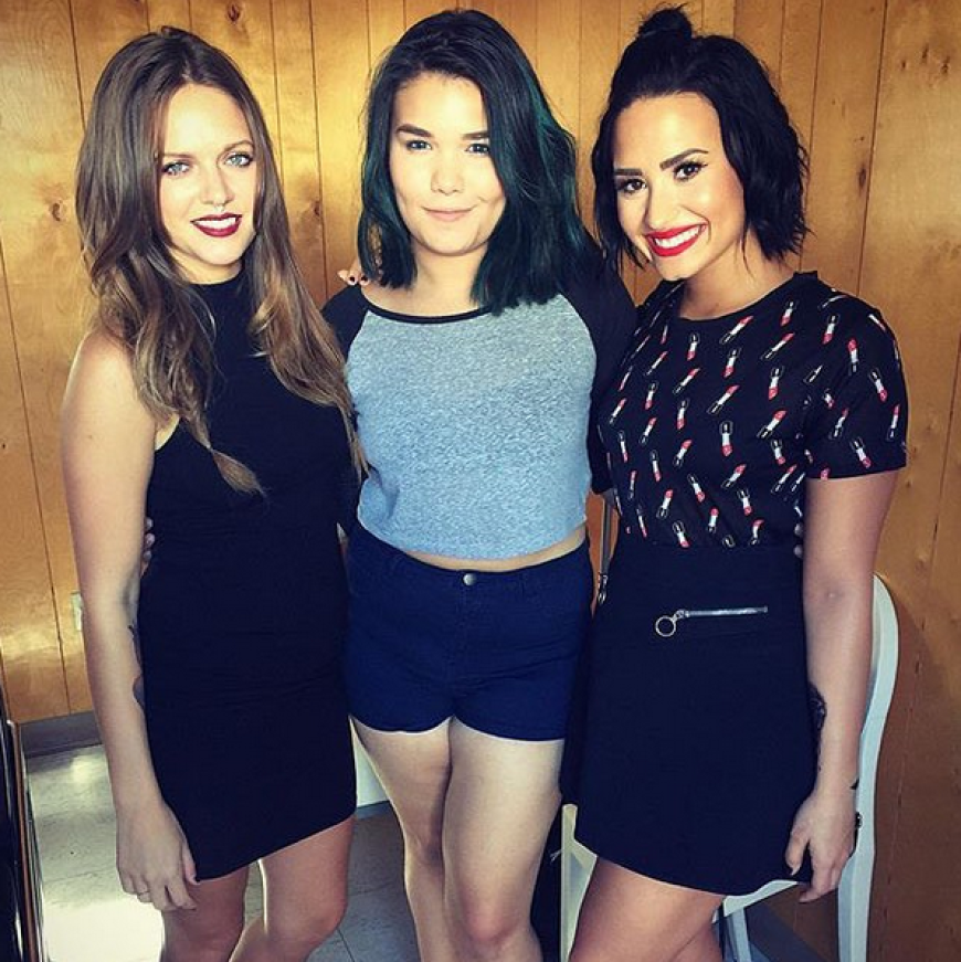 Madison De La Garza mit ihrer Halbschwester Demi Lovato.