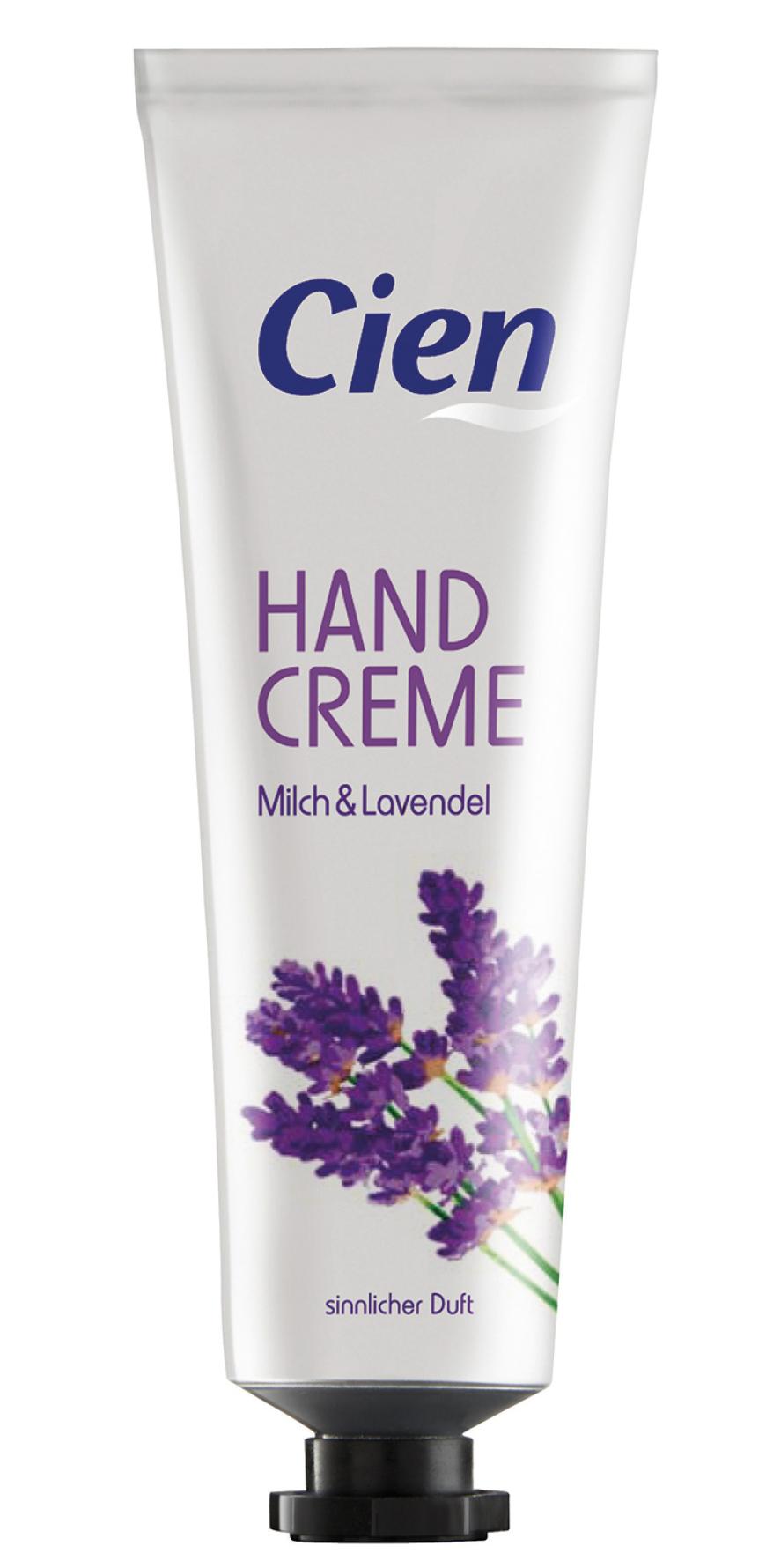 Must-have für die Handtasche: Handcreme mit sinnlichem Duft nach Milch und Lavendel von Cien
