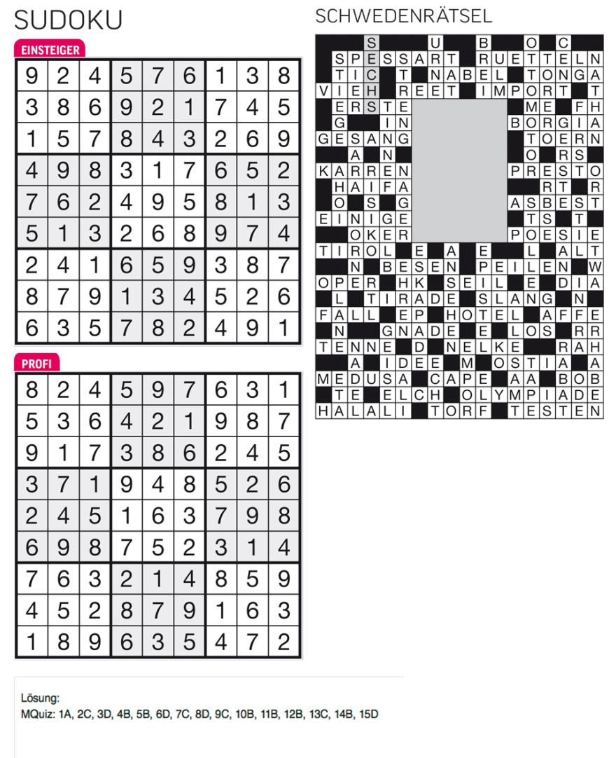 Sudoku- und Rätselauflösung ab Magazin 01/2015 - Bild 133